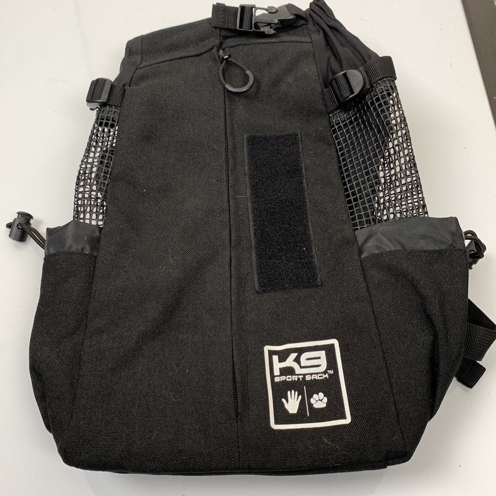 K9 Sport Sack small Dog Carrier Adjustable Solid Black Backpack Breathable Mesh